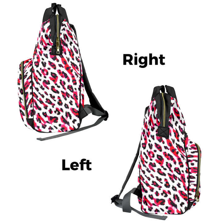 Red Leppard Print Diaper Bag