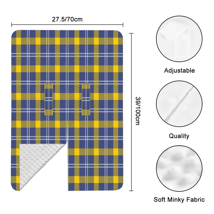 Blue and Yellow Plaid Baby Car Seat Cover