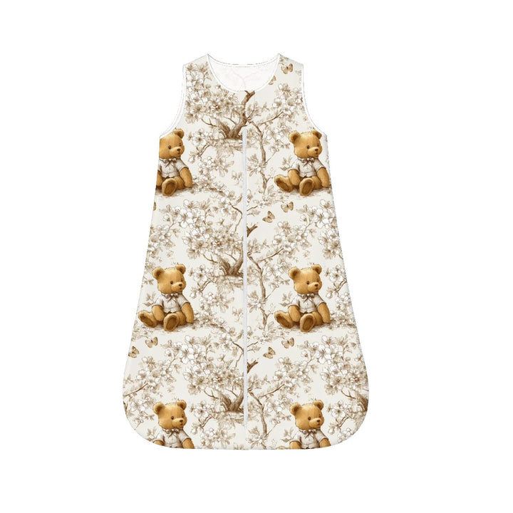 Teddy bear Toile Sleeveless Baby Sleep Sack