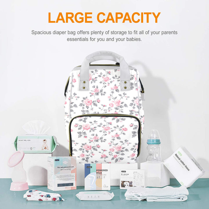Roses and Lace Diaper Bag Backpack