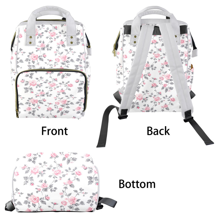 Roses and Lace Diaper Bag Backpack