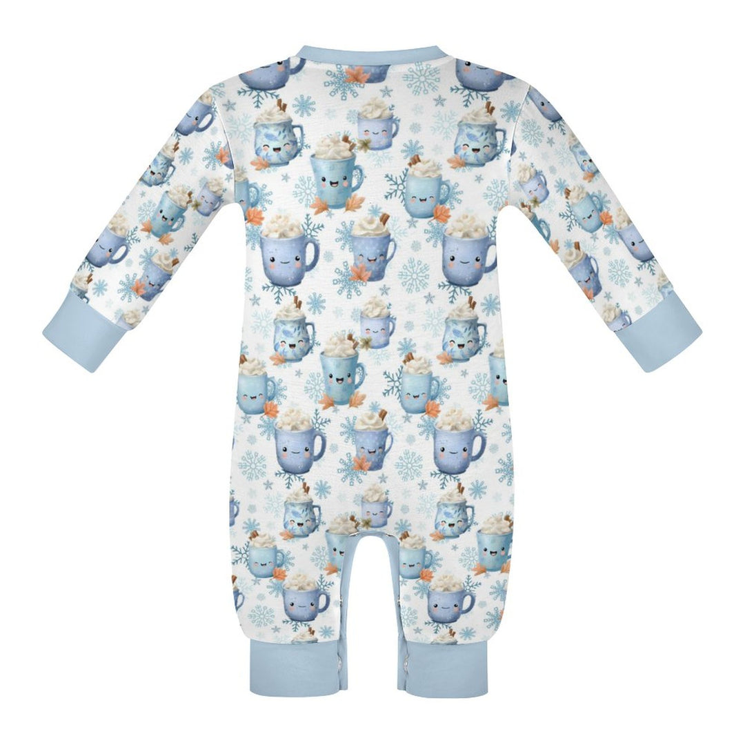 Blue Cocoa Mugs Long Sleeve Baby Romper