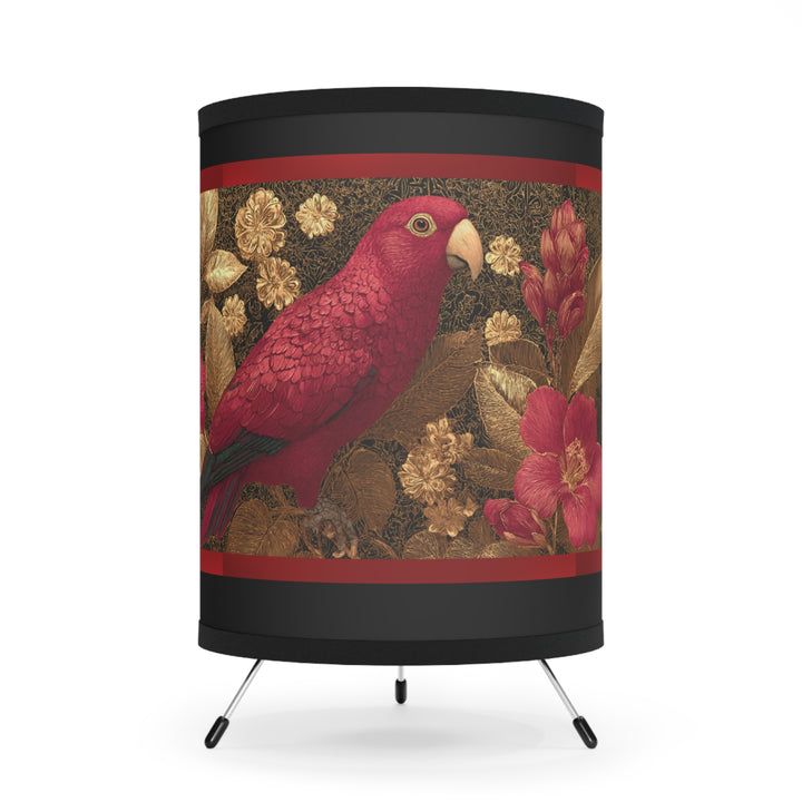 Red Parrot Floral Lamp