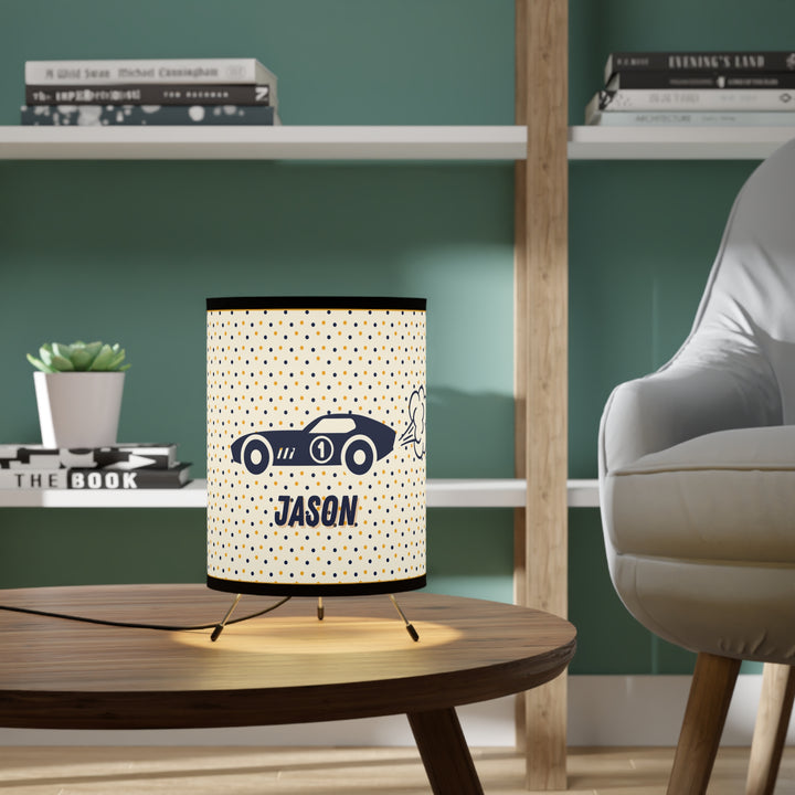 Race Car Tripod Lamp