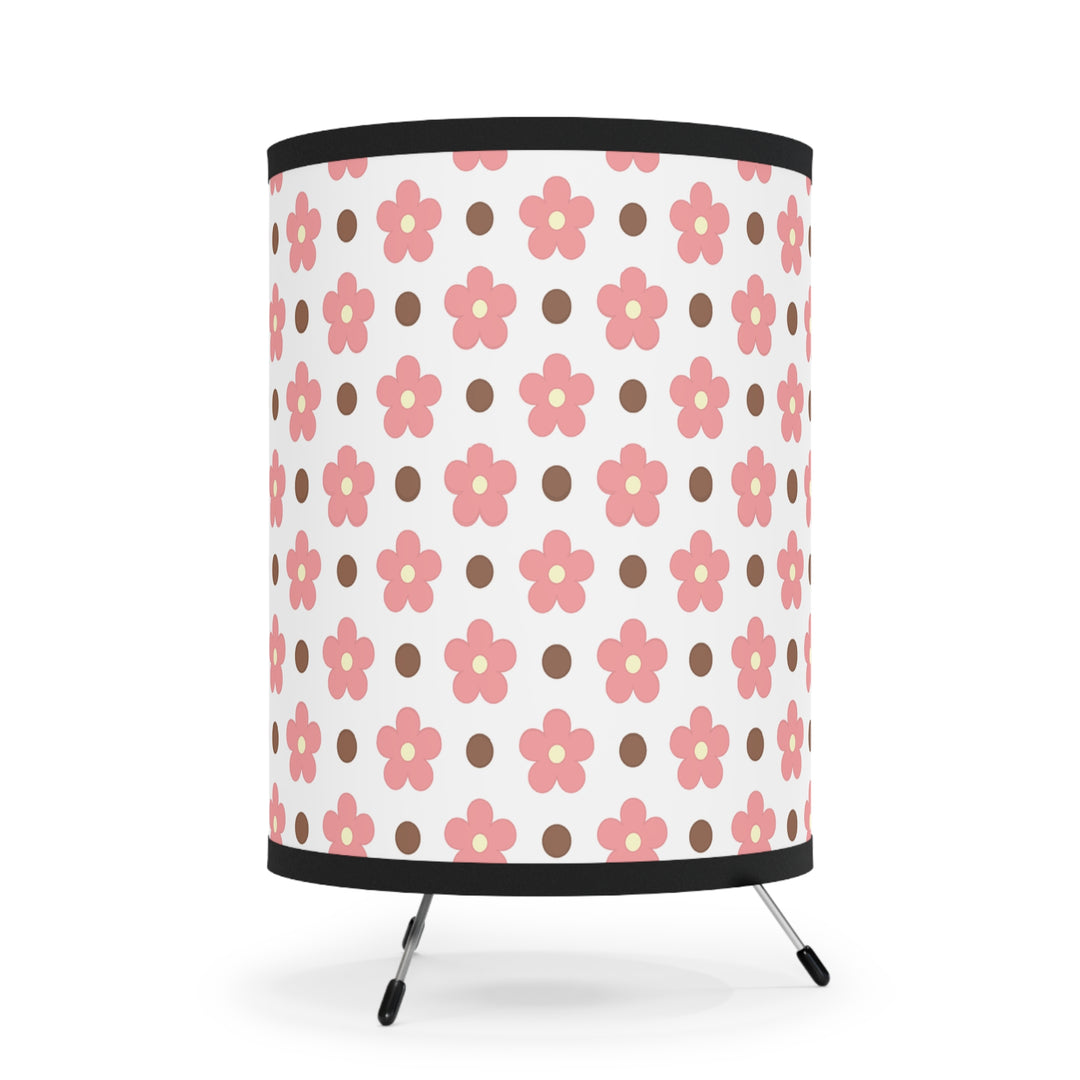 Pink Flower Tripod Lamp
