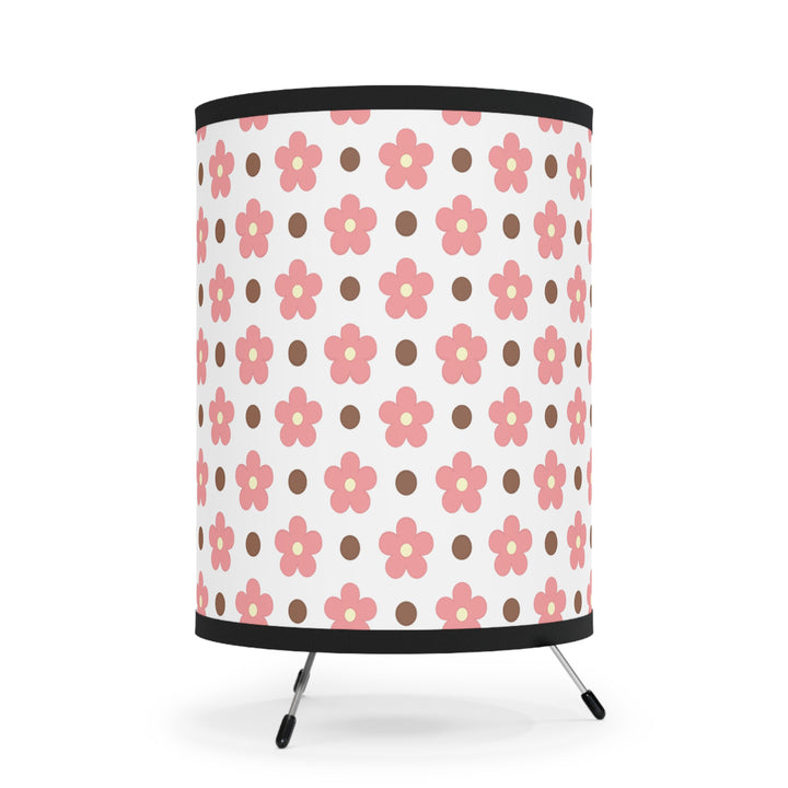 Pink Flower Tripod Lamp