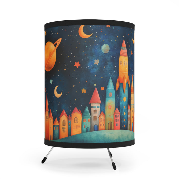 Whimsical City Tripod Lamp