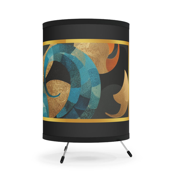 Teal Cat Tripod Lamp