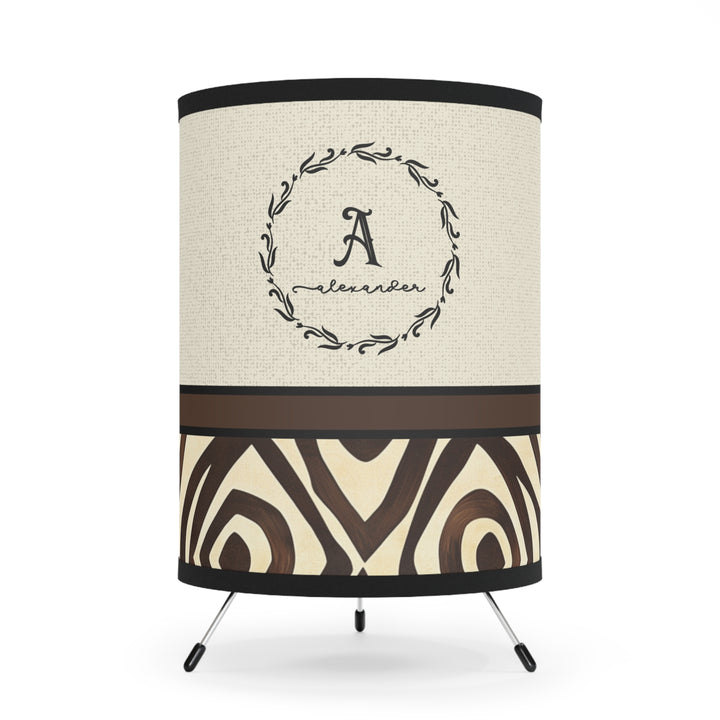 Tribal Monogram Tripod Lamp