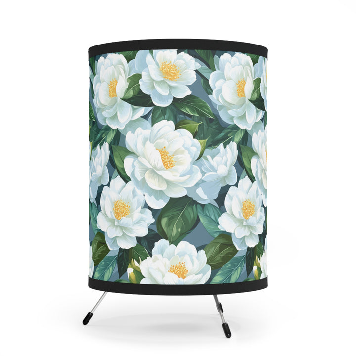 White Camellia Floral Lamp