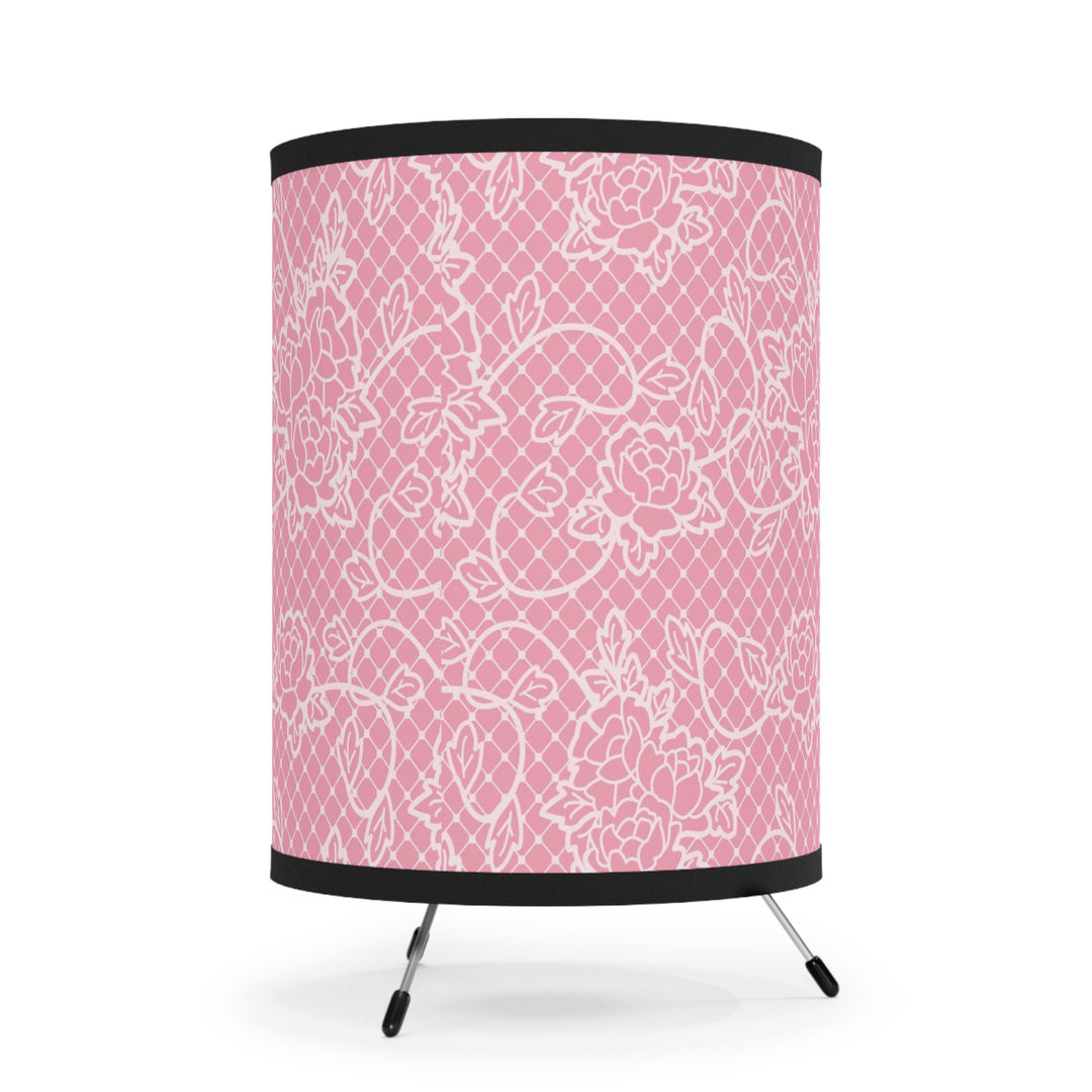 Pink and Lace Tripod Lamp