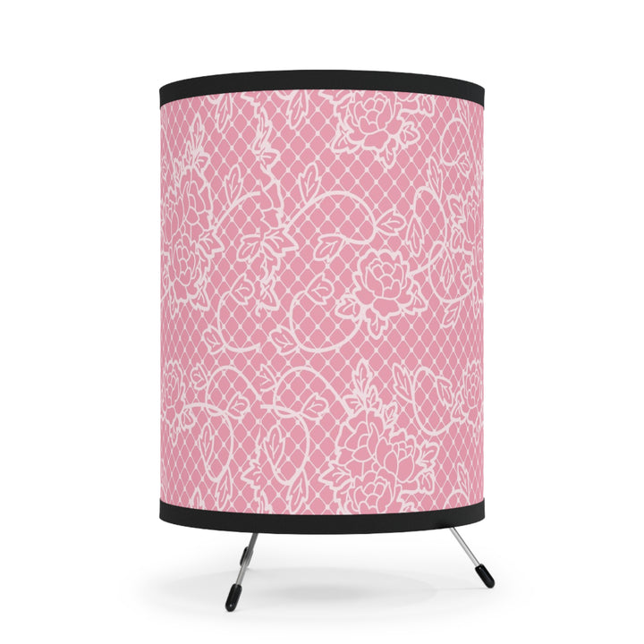 Pink and Lace Tripod Lamp