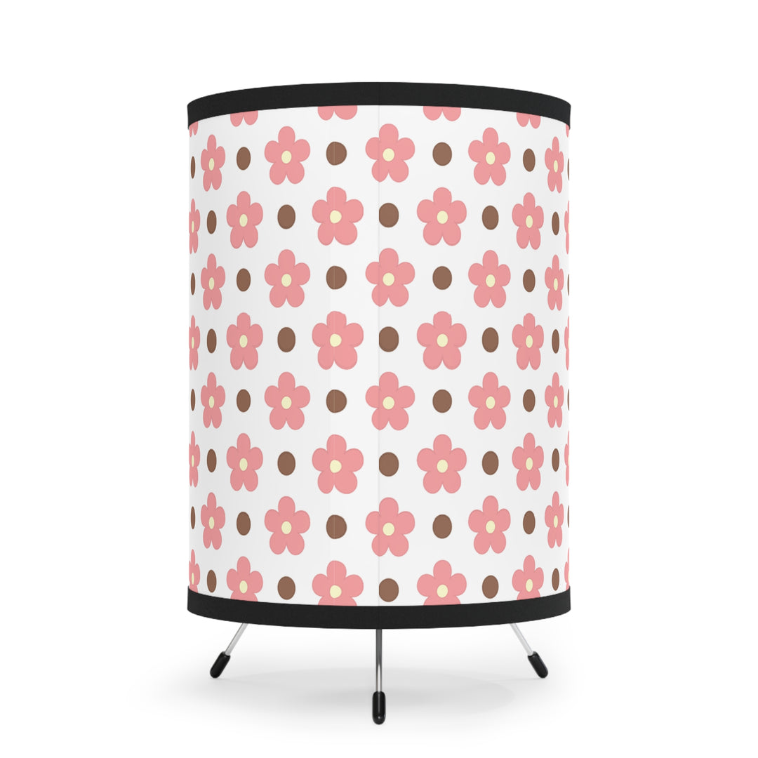 Pink Flower Tripod Lamp