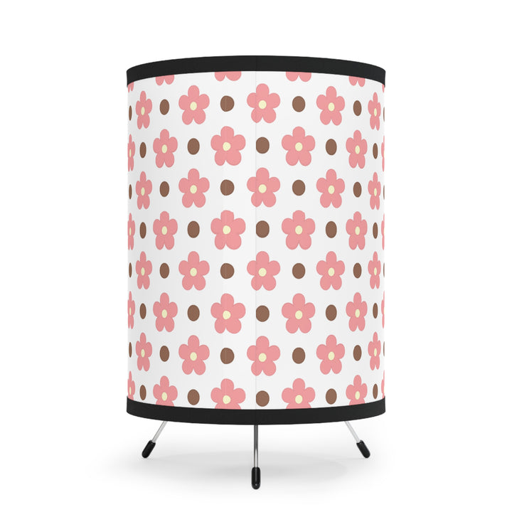 Pink Flower Tripod Lamp