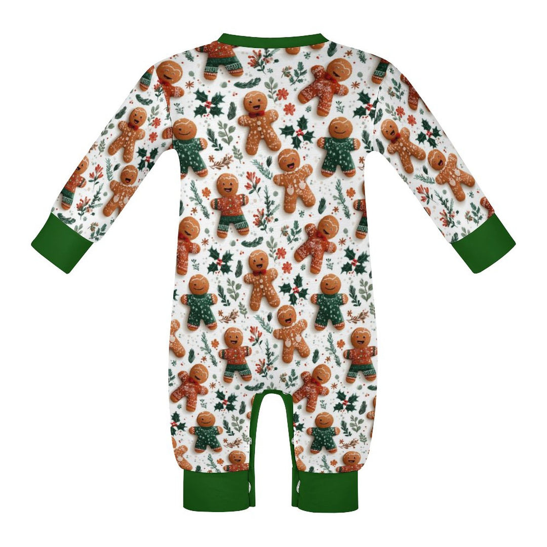 Gingerbread Long Sleeve Baby Romper