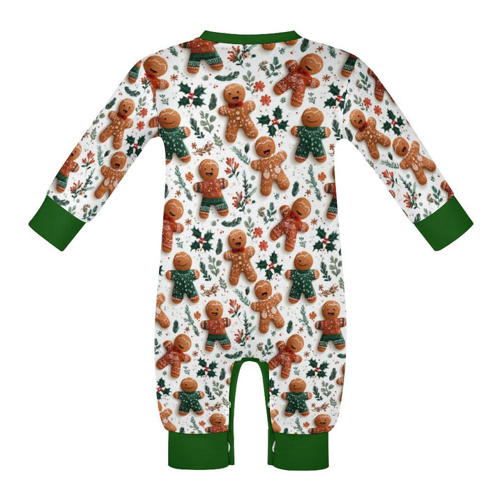 Gingerbread Long Sleeve Baby Romper