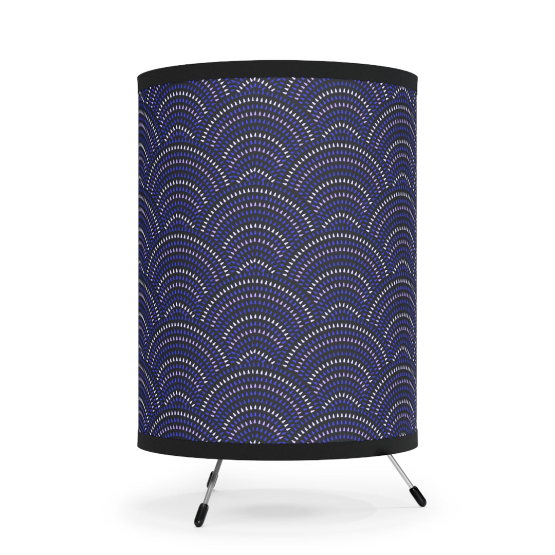 Blue Tribal Tripod Lamp