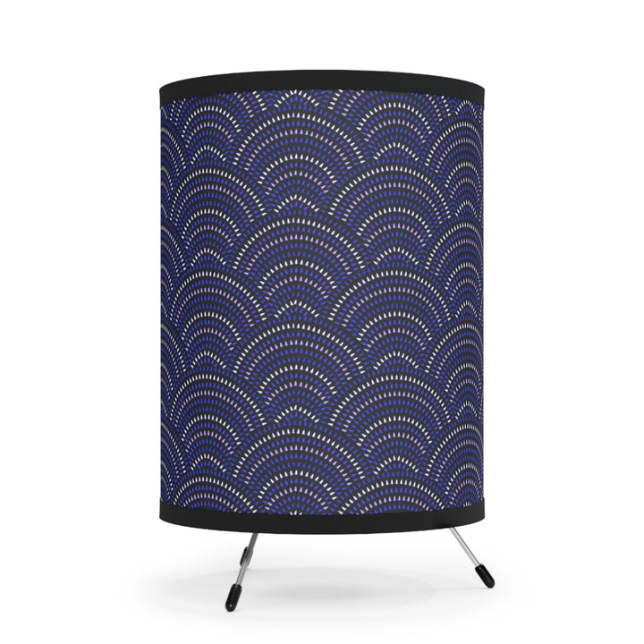 Blue Tribal Tripod Lamp