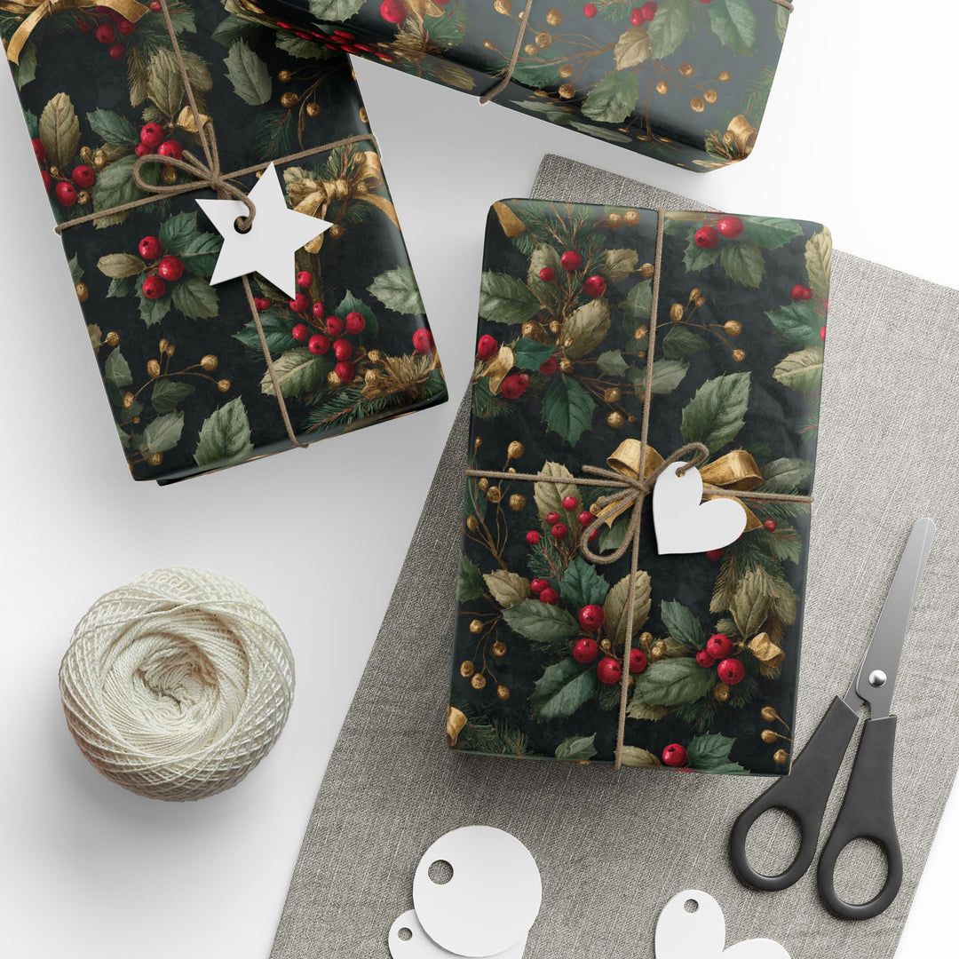 Holly Wrapping Paper