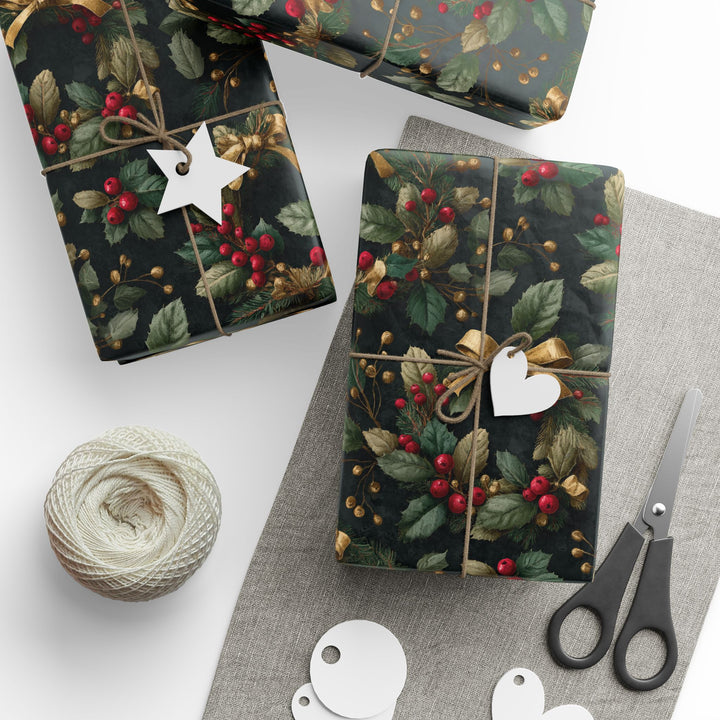 Holly Wrapping Paper