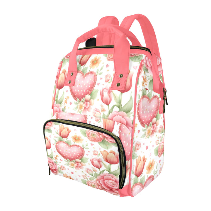 Roses and Hearts Diaper Bag