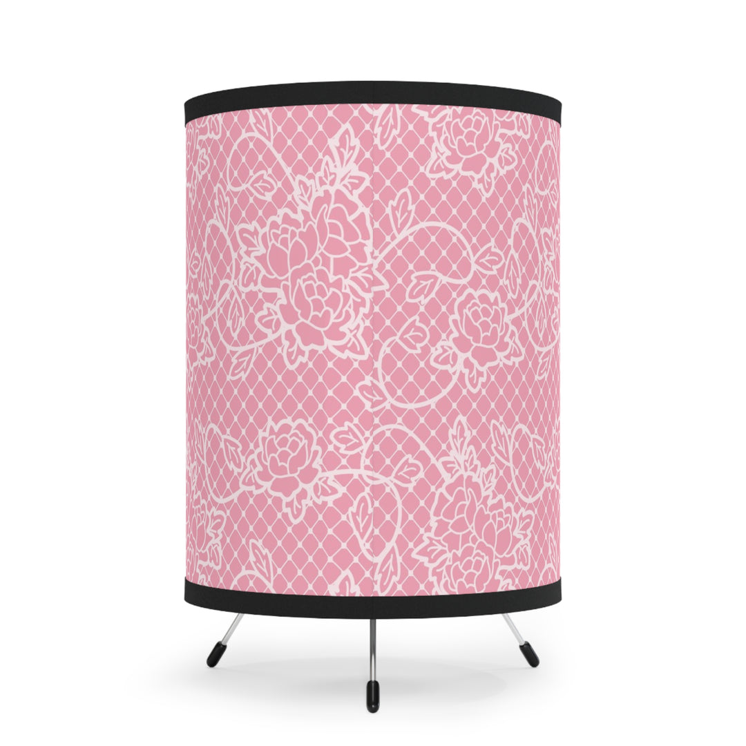 Pink and Lace Tripod Lamp
