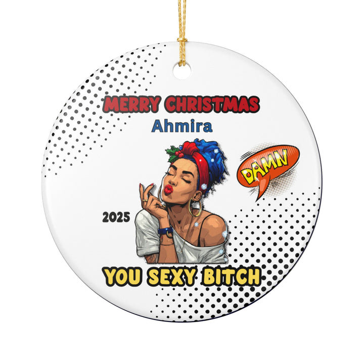 Pop Art Funny Personalized Ornament