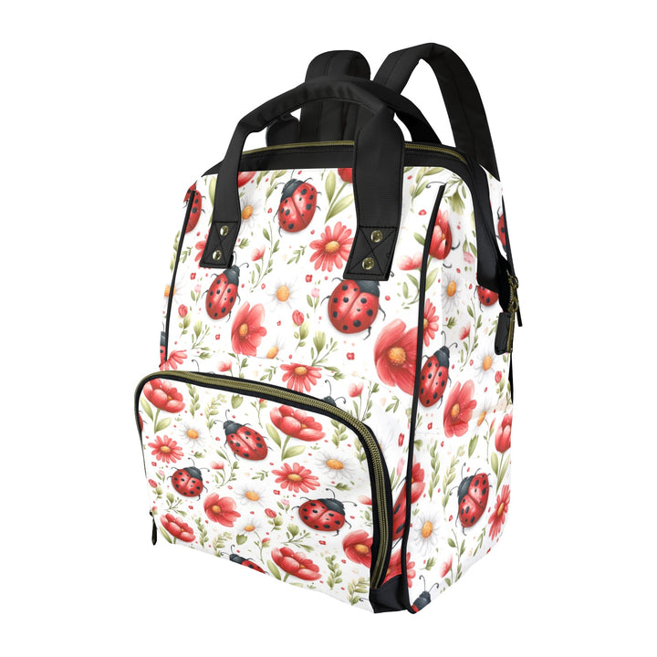 Ladybugs and Flowers Diaper Bag