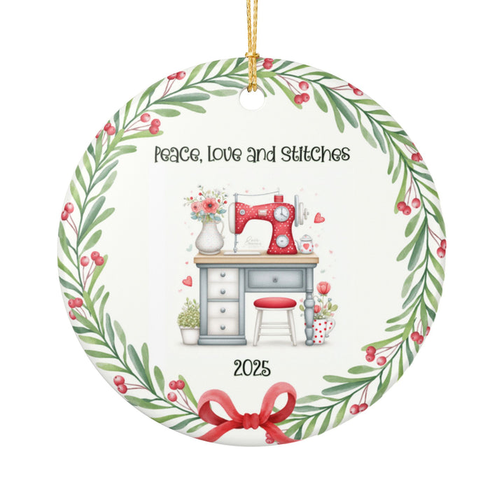Sewing Lover Personalized Ceramic Ornament