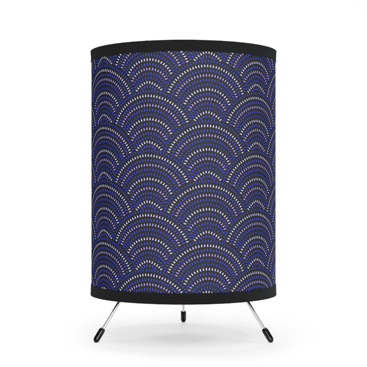 Blue Tribal Tripod Lamp