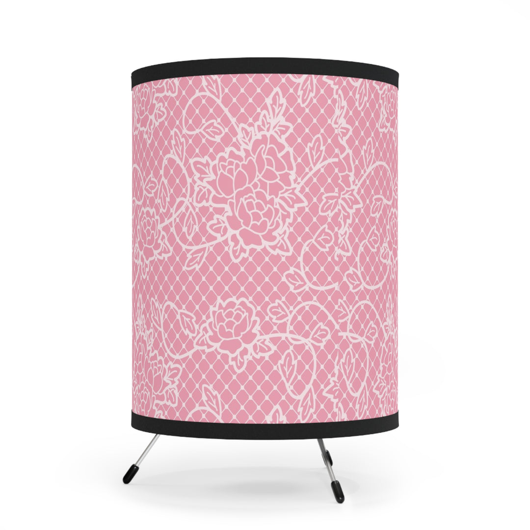 Pink and Lace Tripod Lamp