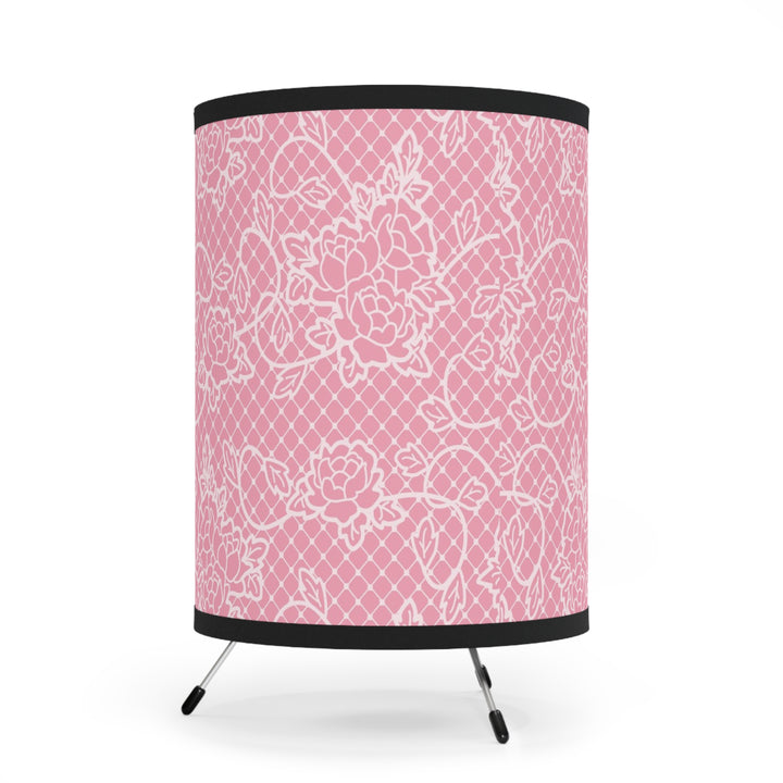Pink and Lace Tripod Lamp