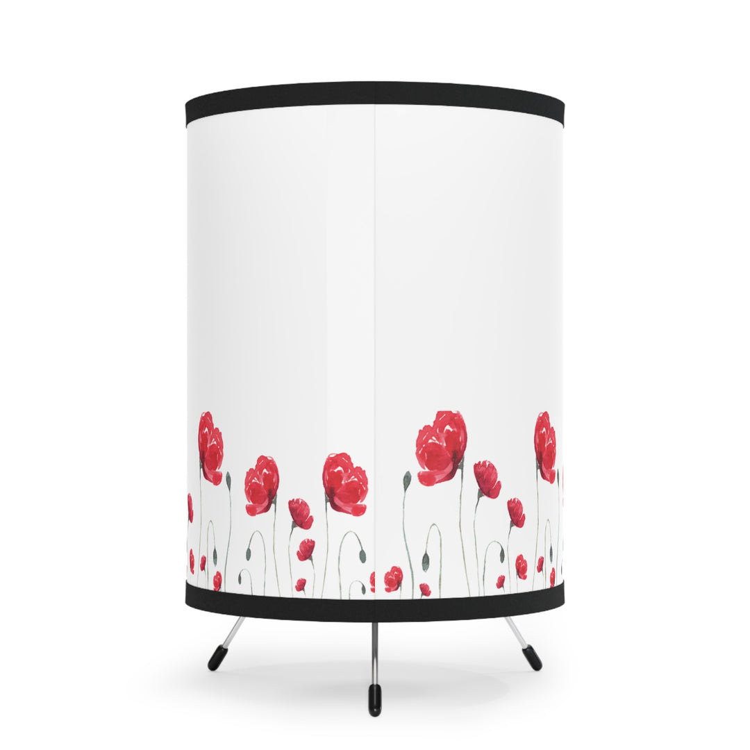 Red Flower Tripod Lamp
