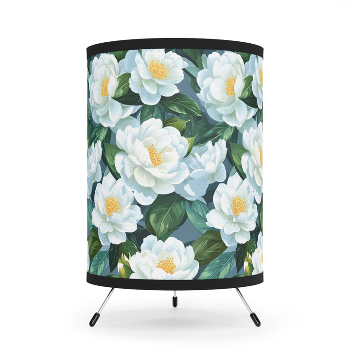 White Camellia Floral Lamp