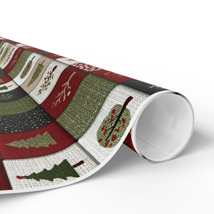 Christmas Patchwork Wrapping Paper