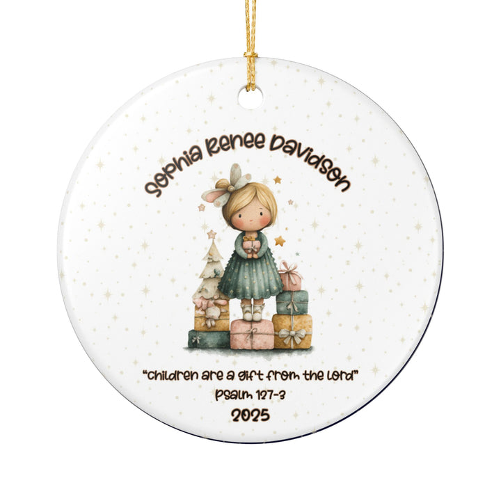 Whimsical Girl Personalized Ornament