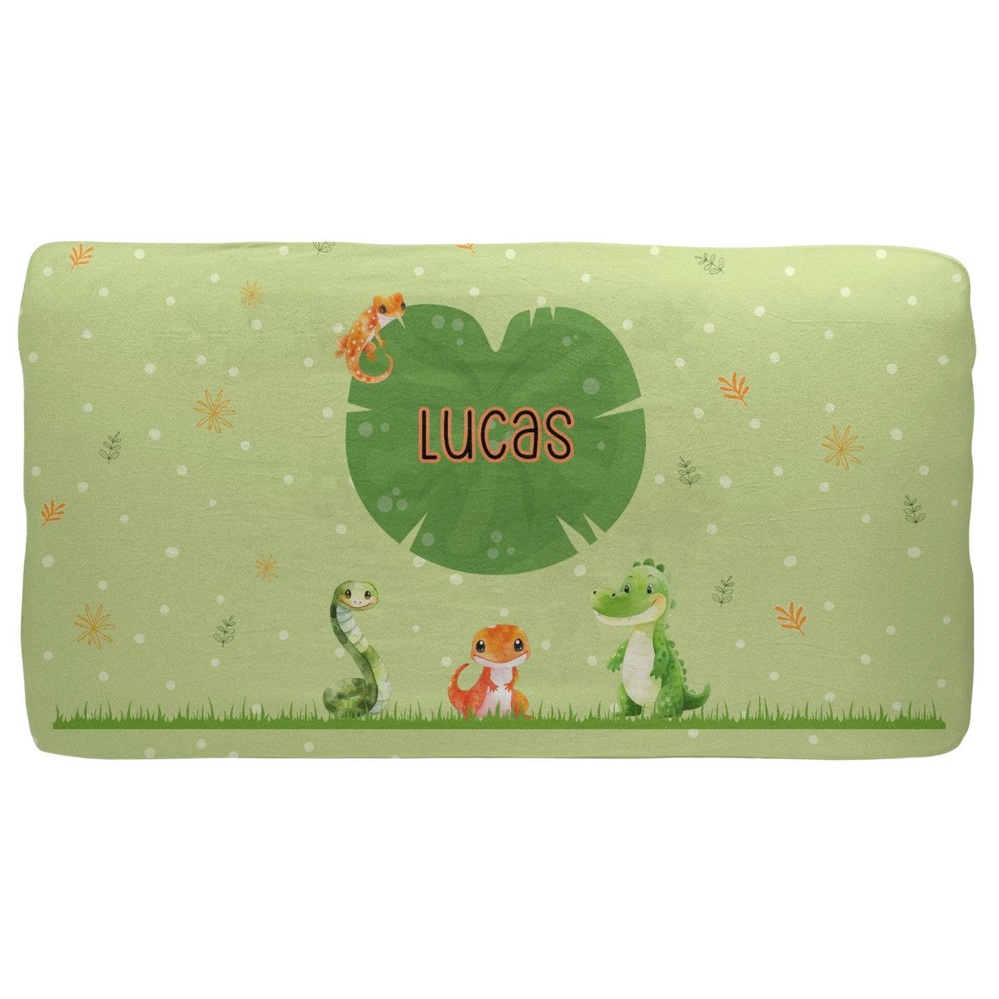 Swamp and Friends Fitted Crib Sheet