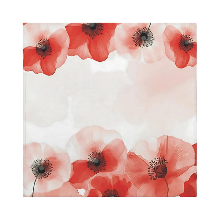 Poppy Flower Swaddle Blanket