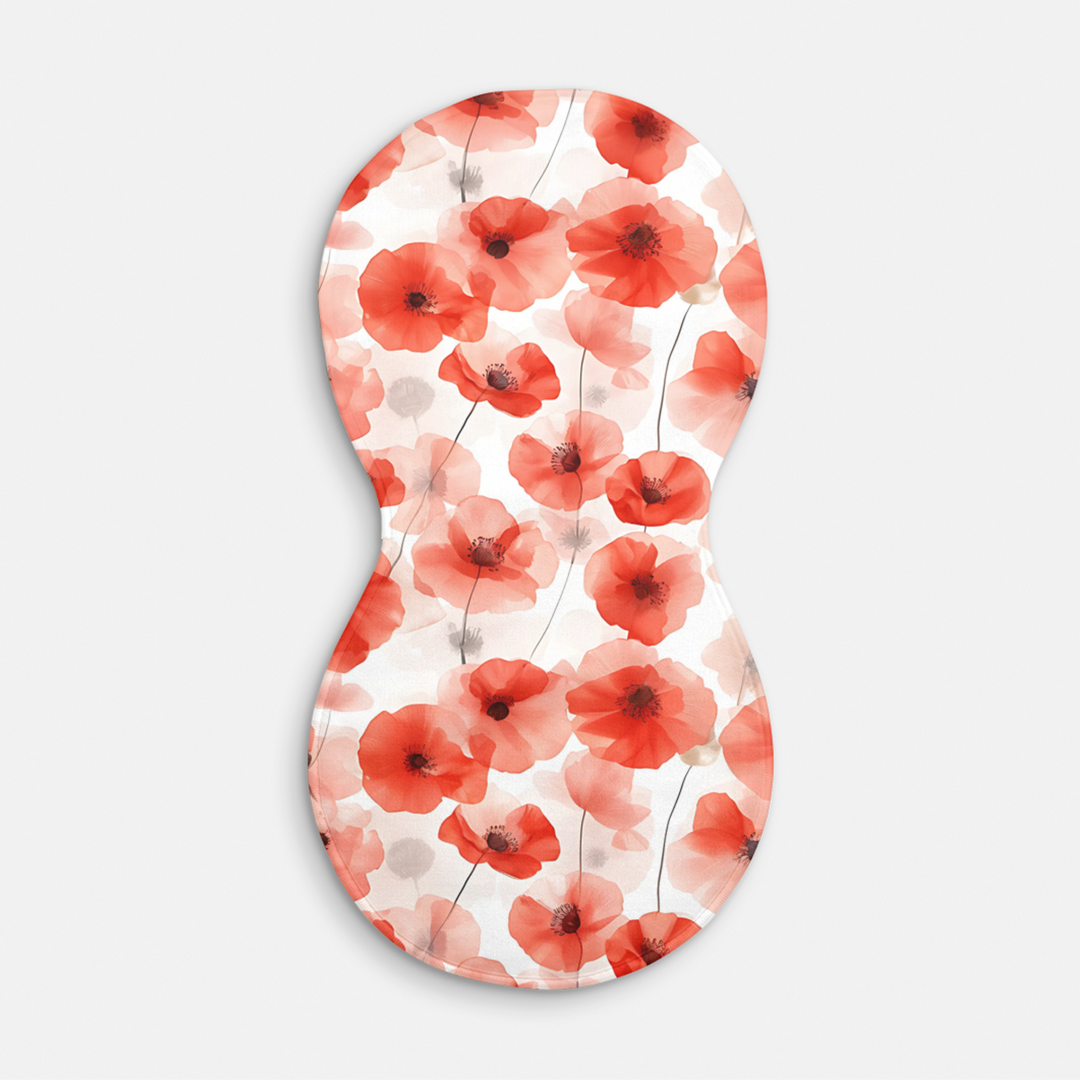 Poppy Flower Burp Cloth