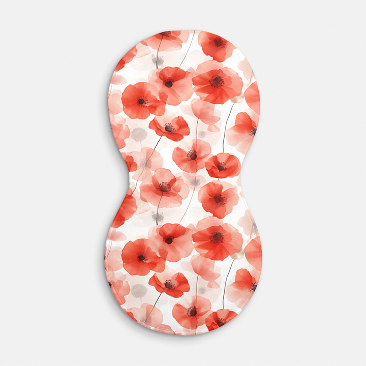 Poppy Flower Burp Cloth