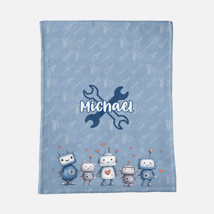 Blue Robot Blanket