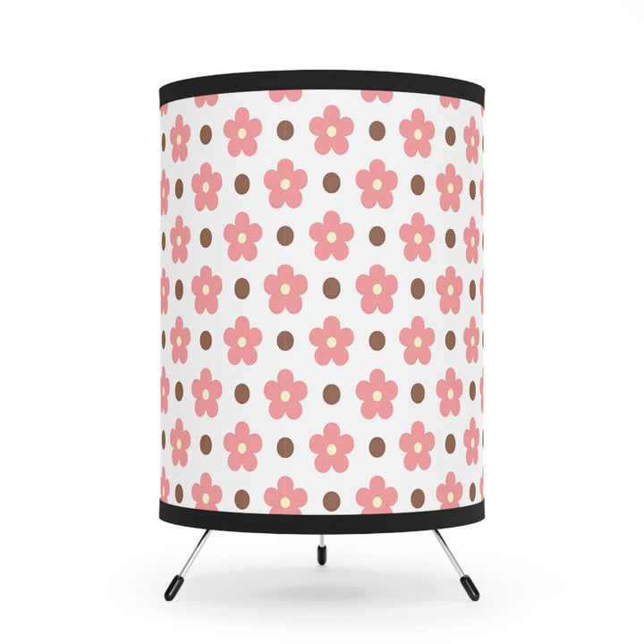 Pink Flower Tripod Lamp