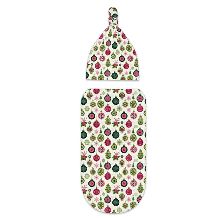 Christmas Ornament Cocoon Baby Swaddle Set