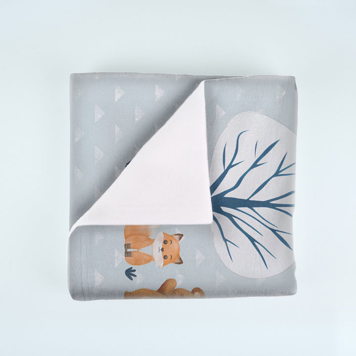 Woodland Animal Soft Fleece Milestone Blanket