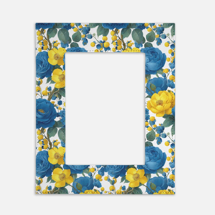 Yellow and Blue Flowers Picture Frame