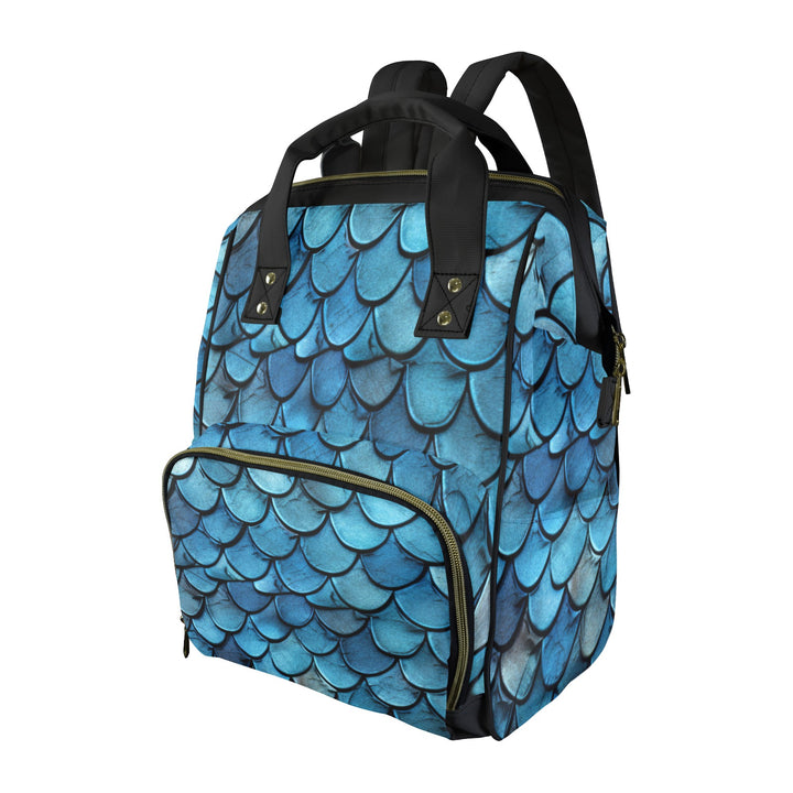 Blue Dragon Scale Diaper Bag