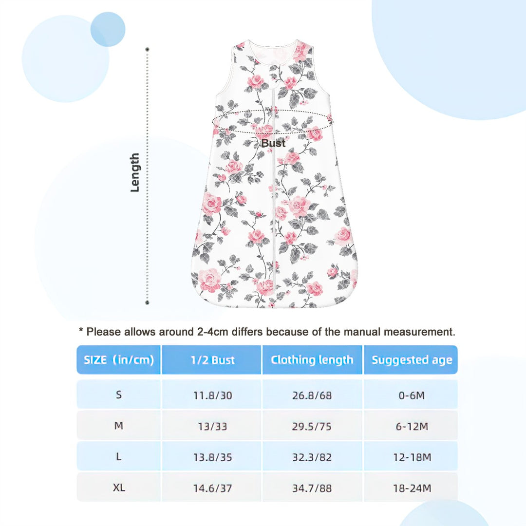 Roses and Lace Sleeveless Baby Sleep Sack