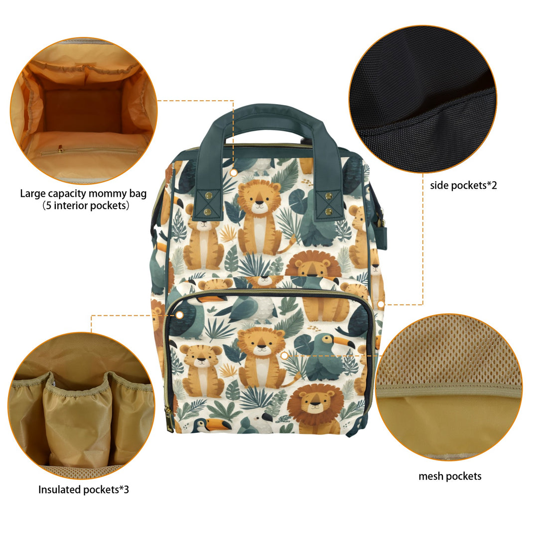Jungle Animals Diaper Bag
