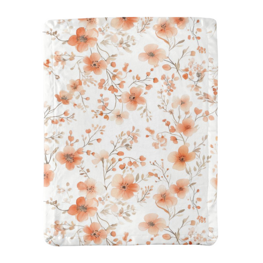 Peach Floral Blanket