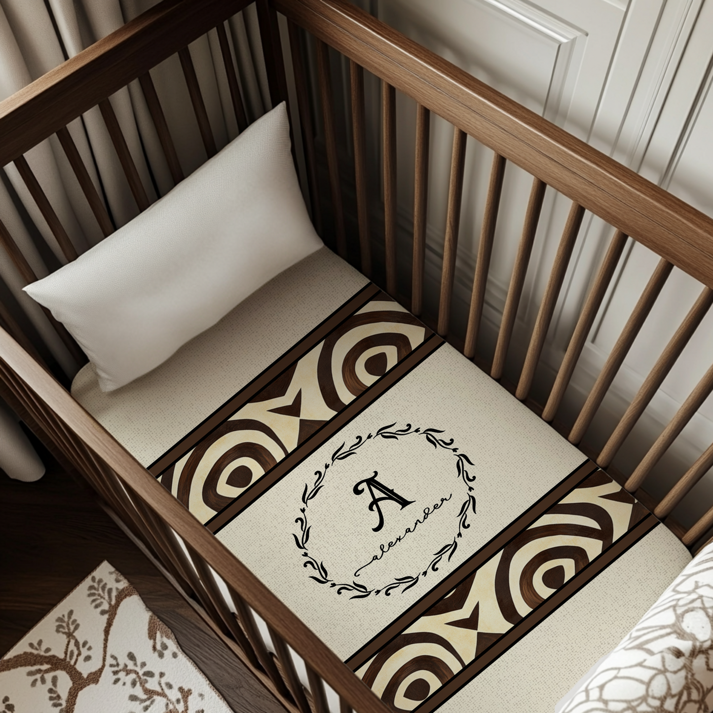 Monogram Fitted Crib Sheet